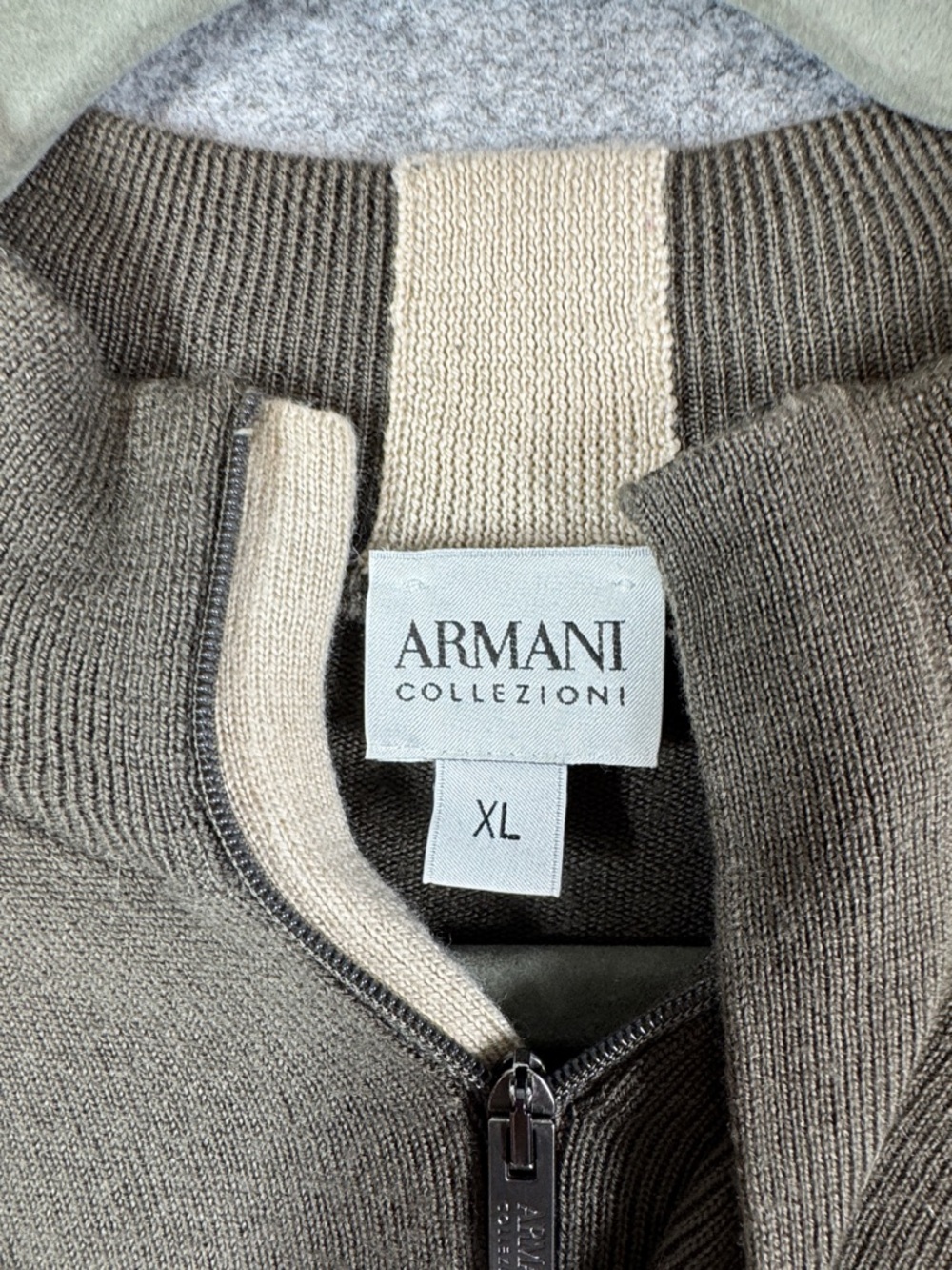 Armani Collezioni Minimalist Wool Pullover Sweater XL Quiet Luxury Comfy Cozy - Picture 3 of 13